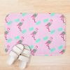 Flim Flam Pink Flamingo Tropical Bath Mat Official Flim Flam Merch